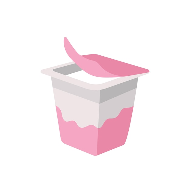 Concept Milk product yogurt This is a cartoonstyle flat illustration for a web concept