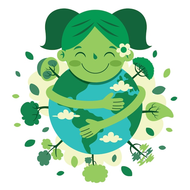 Vector concept of mother earth day