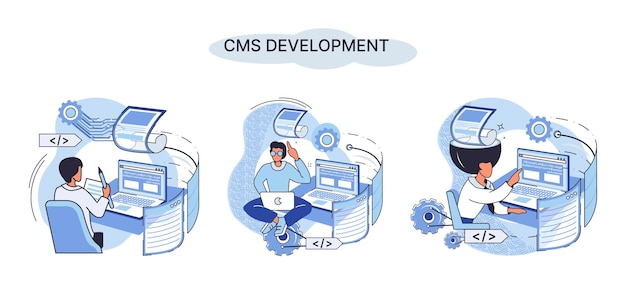 ベクトル デジタル コンテンツ管理システムの概念 cms 開発ソフトウェア メタファー プログラム開発サービス技術