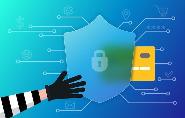 concept of online fraud cyber crime data hacking scammer want to steal personal details