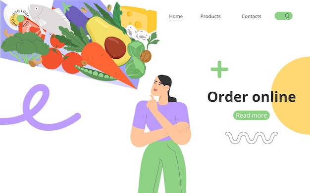 concept of order food online