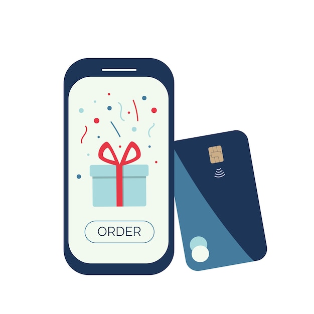 The concept of ordering gifts through a mobile app