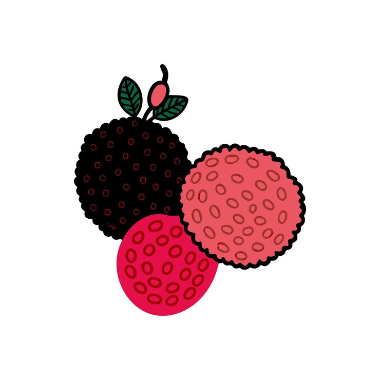 Vector concept of organic fresh fruit illustration