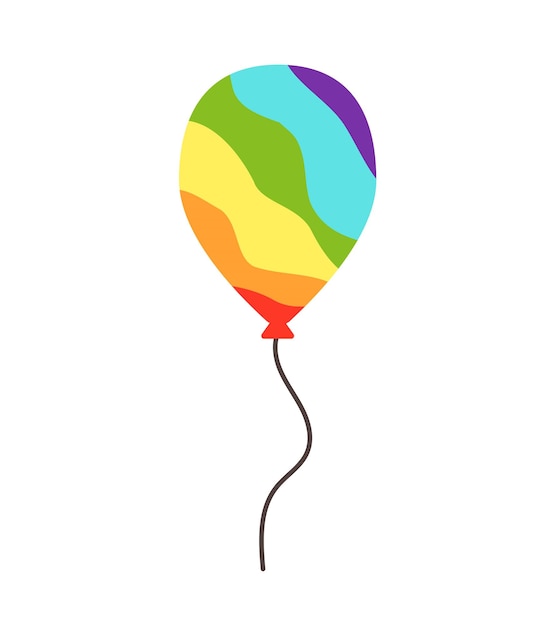 Vector concept pride lgbt balloon this flat concept illustration features a vector of a colorful balloon