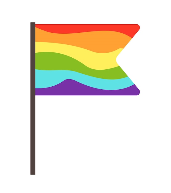 Concept Pride LGBT flag A vector cartoon of an LGBT pride flag in rainbow colors