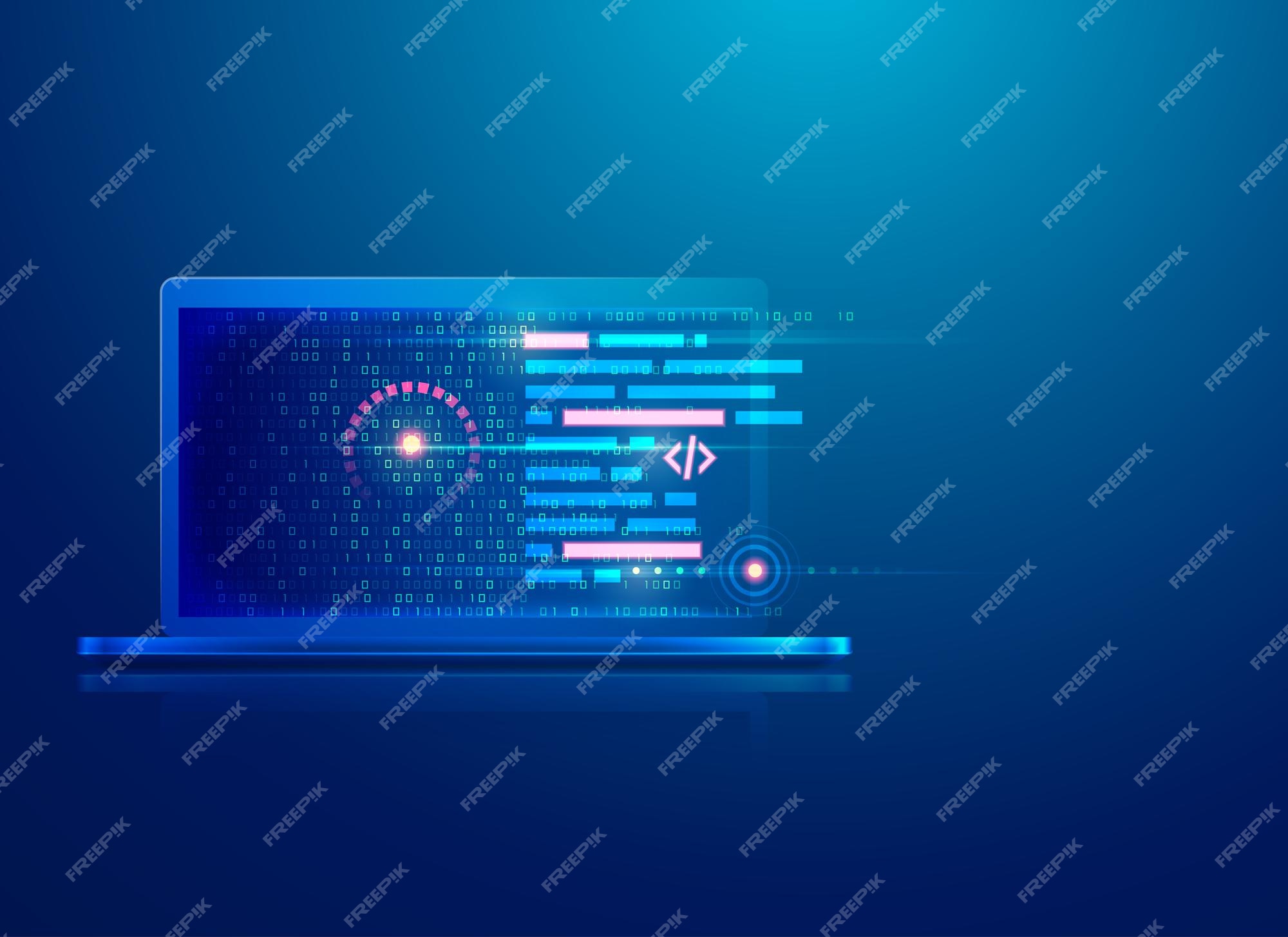 Premium Vector | Concept of programming script development