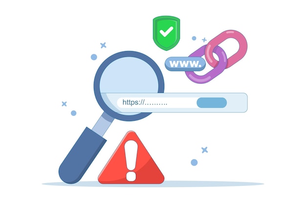 悪意のあるリンクや危険で疑わしい URL アドレスからの保護システムの概念