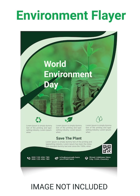 Vector concept save the world save environment the world is in the grass of the green bokeh template design