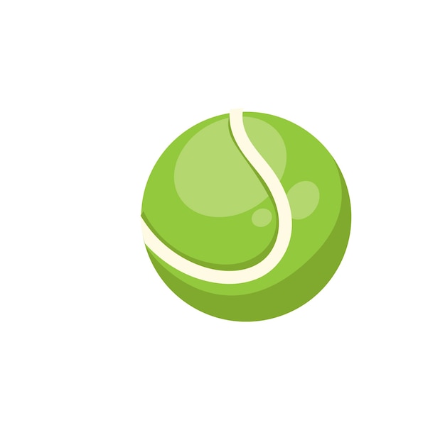 개념 학용품 교육 테니스 공 이 그림은 테니스 공을 묘사합니다.