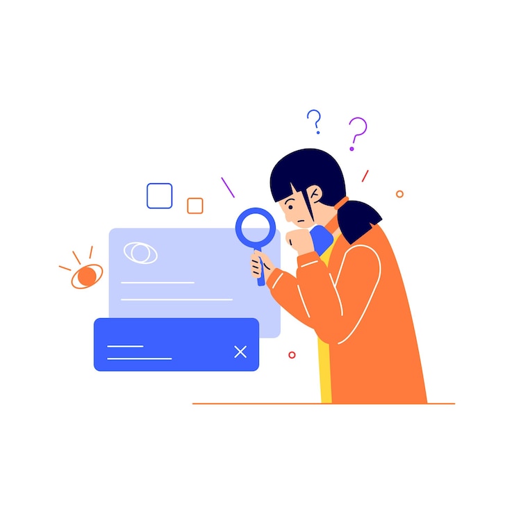 Vector concept of searching for opportunities decisions new business ideas or staff people looking into future choosing direction of development colorful flat vector illustration isolated on whitexa
