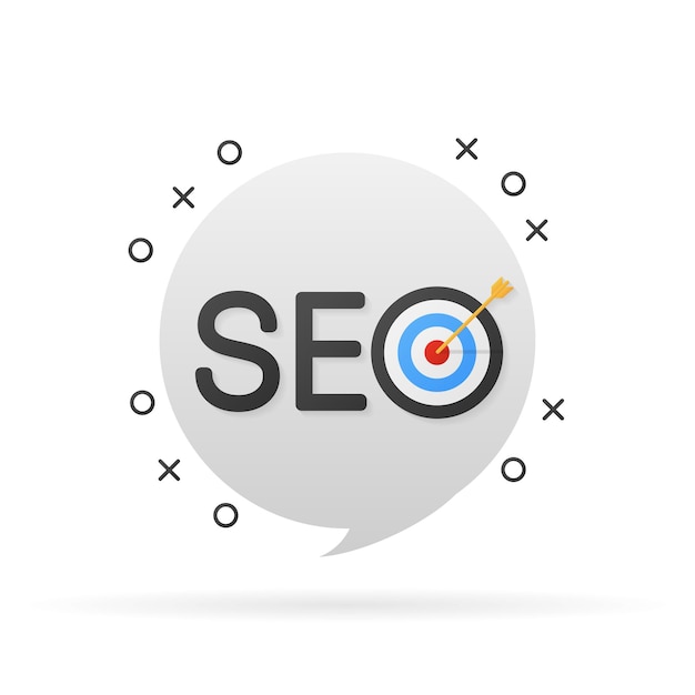 Concetto di concetto di strategia seo banner web social media marketing