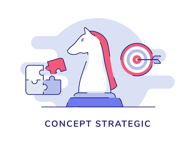 Concept strategic piece chess horse