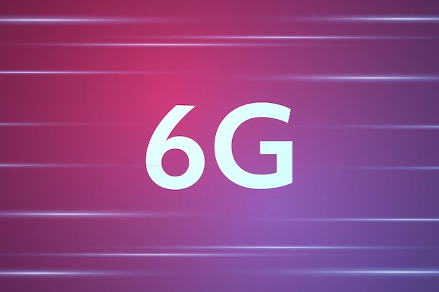 Concetto di tecnologia rete mobile 6g telecomunicazioni di nuova generazione mobile ad alta velocità