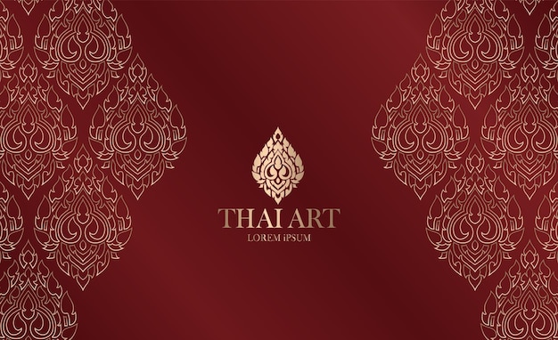 Vettore concetto di disegni vettoriali di arte tailandese