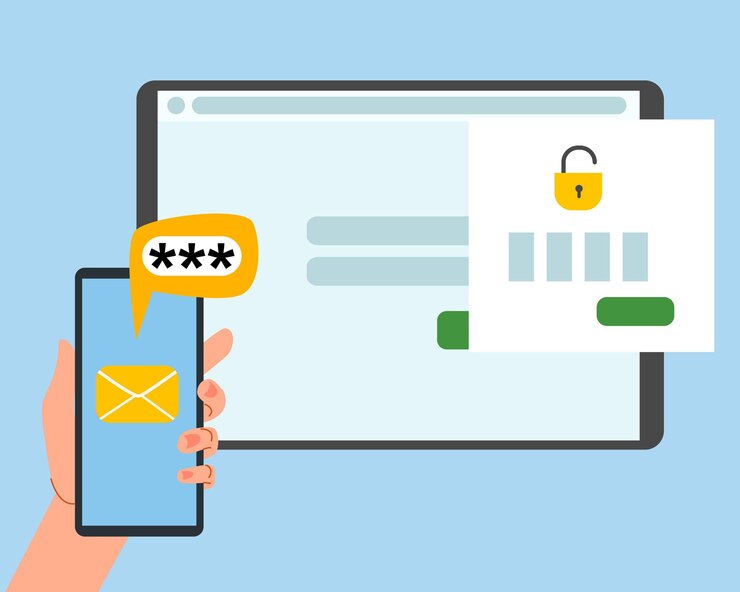 Vector the concept of twofactor authentication security