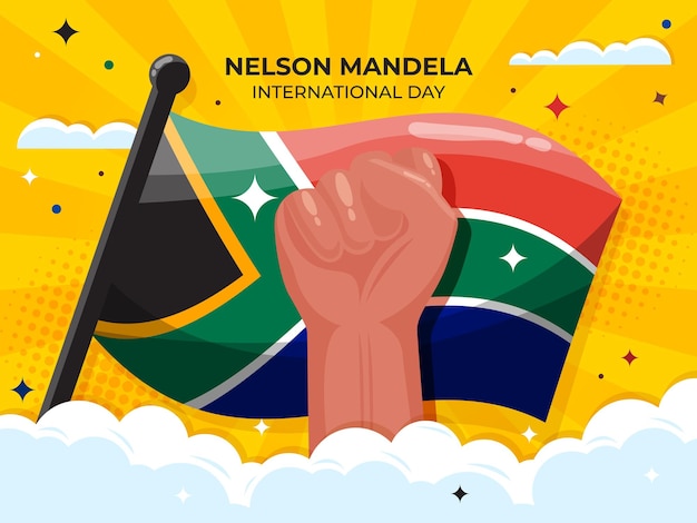 Concept van de dag van Nelson Mandela