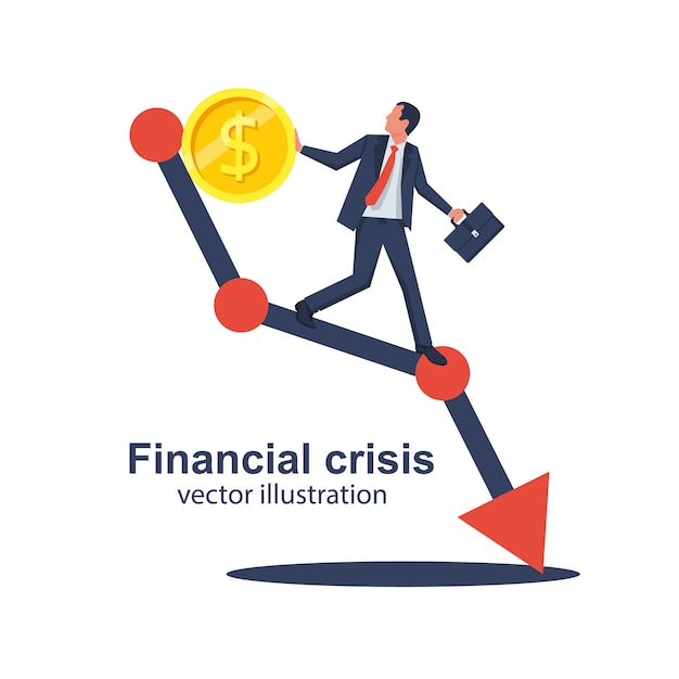 Concept van de financiële crisis