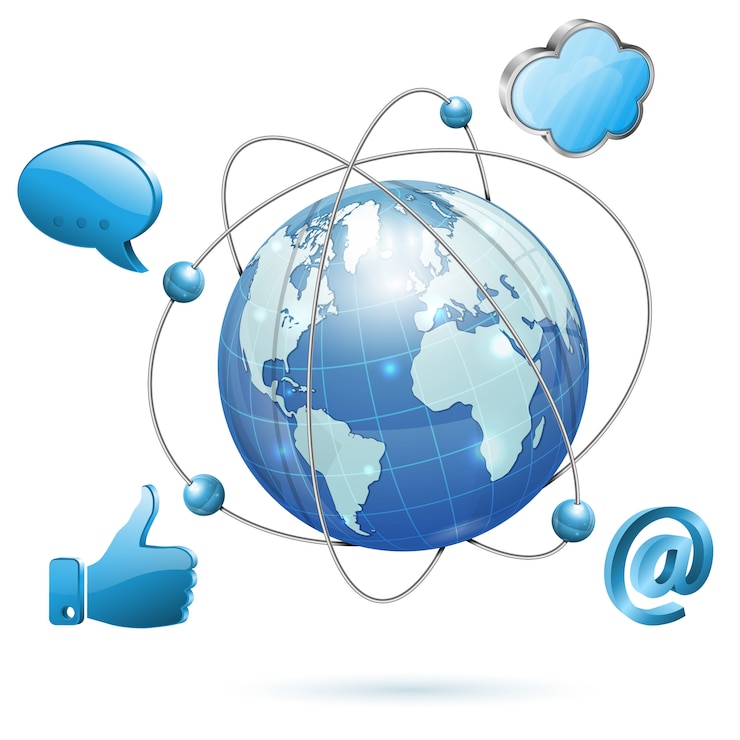 Vector concept van sociale media