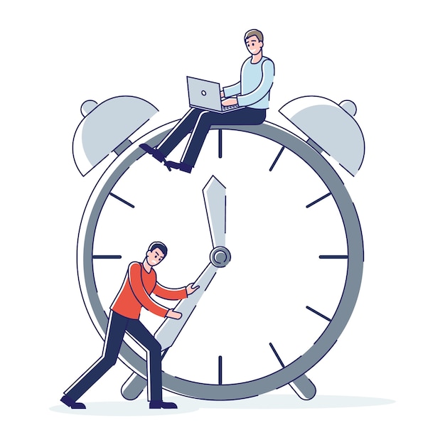 Vector concept van tijdbeheer en deadlines