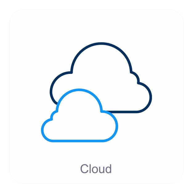 Concept van wolken- en weerpictogrammen