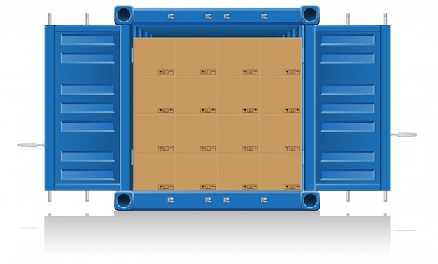 Vector concept vrachtlevering