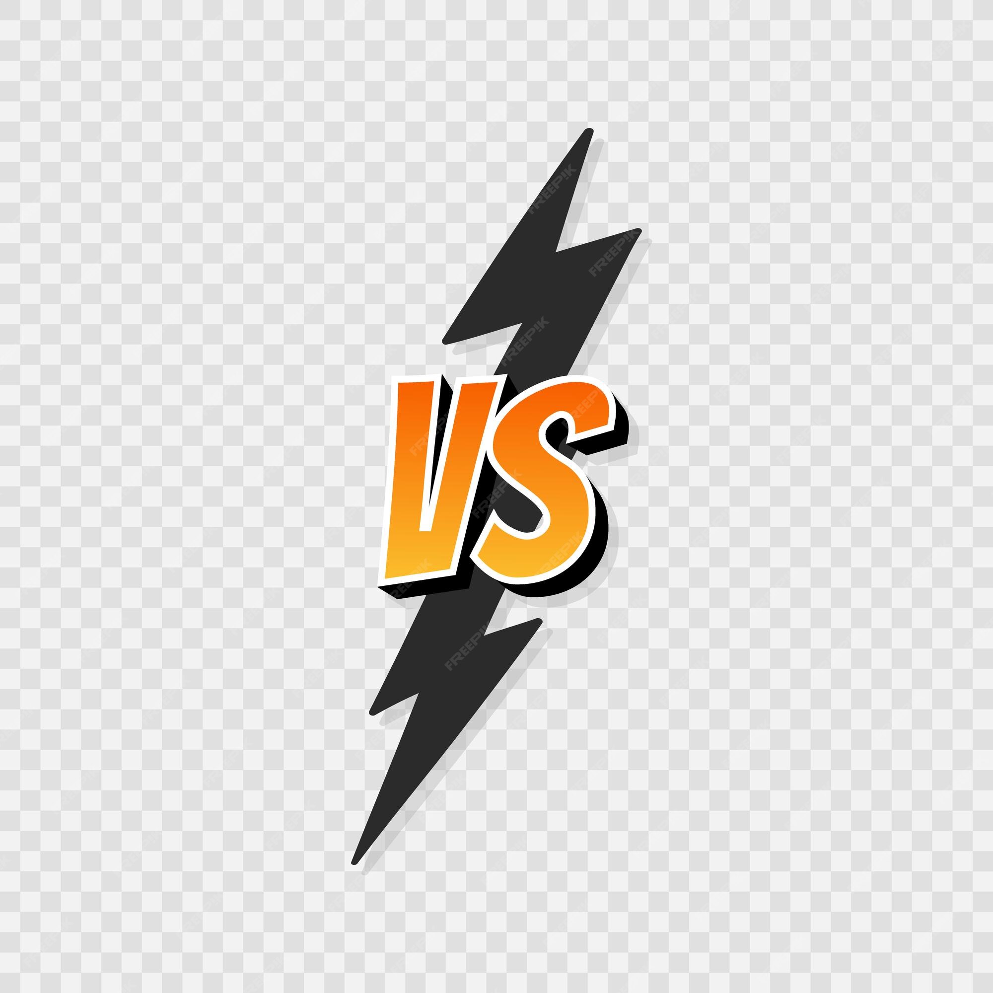 Premium Vector | Concept vs fight versus sign gradient style with lightning  bolt isolated on transparent background for battle sport competition  contest match game vector illustration