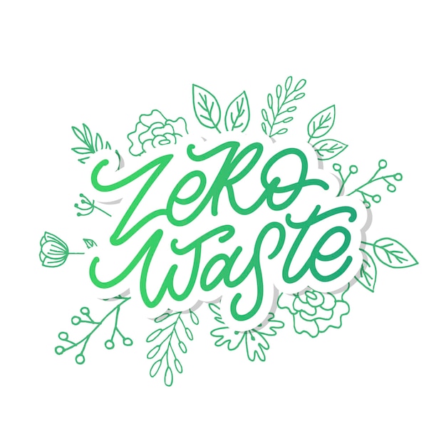 Concept Zero Waste handgeschreven tekst