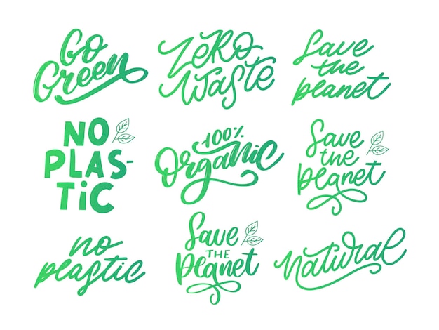 Concetto zero waste segno del titolo del testo scritto a mano. illustrazione vettoriale.