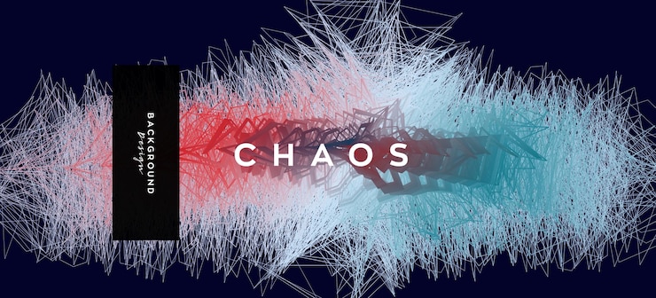 Vector conceptual colorful 3d chaos background  