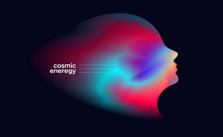 Conceptual cosmos face concept background element