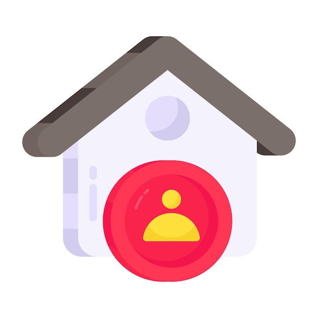 Conceptual flat design icon agente immobiliare