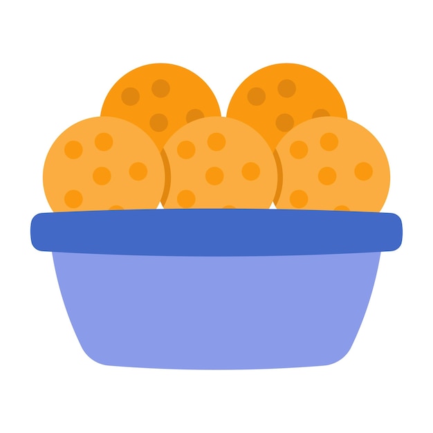 Vector conceptual flat design icon of sesame balls