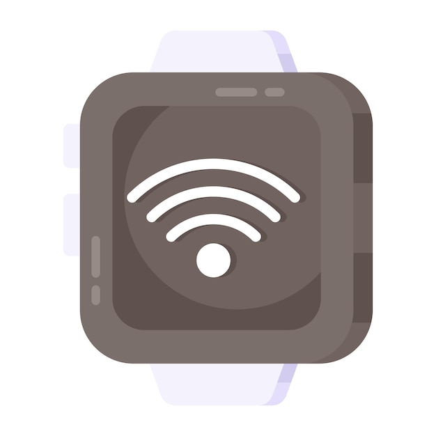 Vector conceptual flat design icon of wifi signal