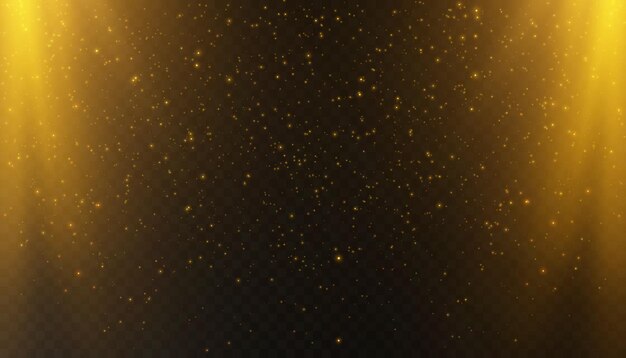 Vector conceptual light background of falling rays of light with many sparkles vector