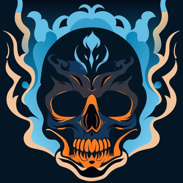 Conceptual smoke and skull icons