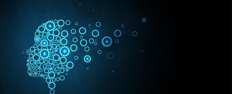Vector conceptual technology illustration of artificial intelligence