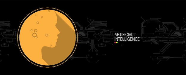 Концептуальная технологическая иллюстрация искусственного интеллекта