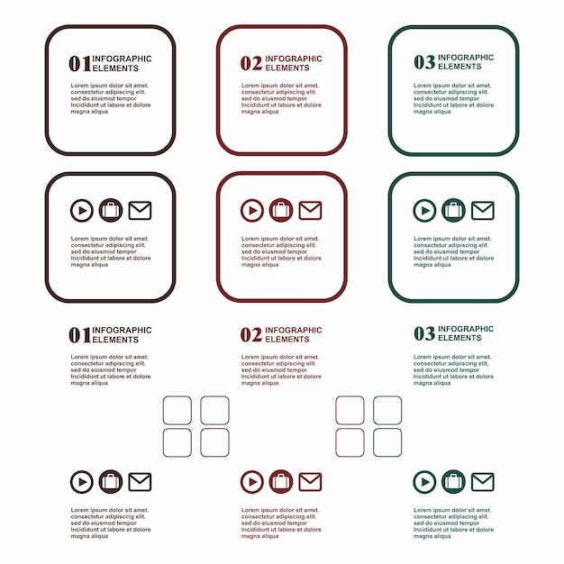 Elemento di infografica modello di progettazione vettoriale concettuale