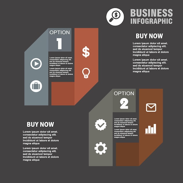 Conceptual vector design template infographics element