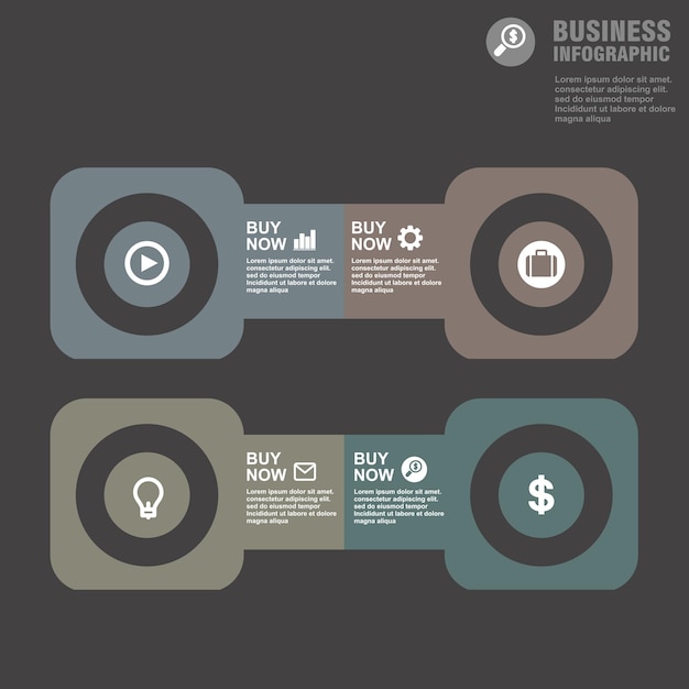 Conceptual vector Design template infographics element