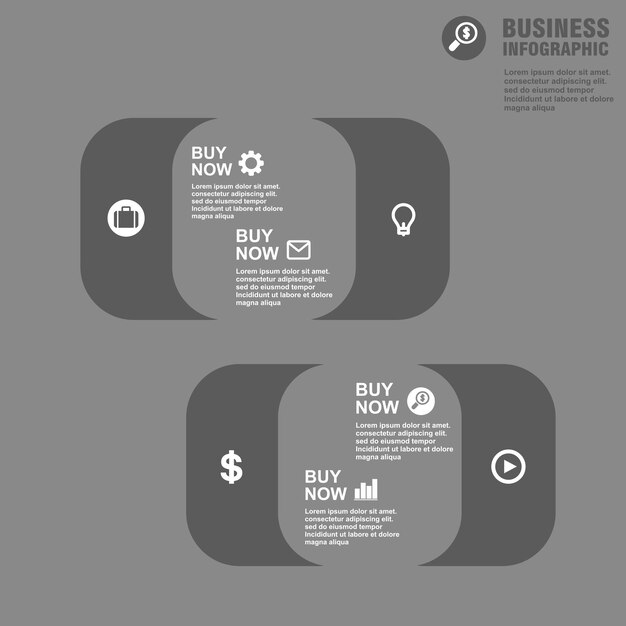 Conceptueel vectorontwerpsjabloon infographics element