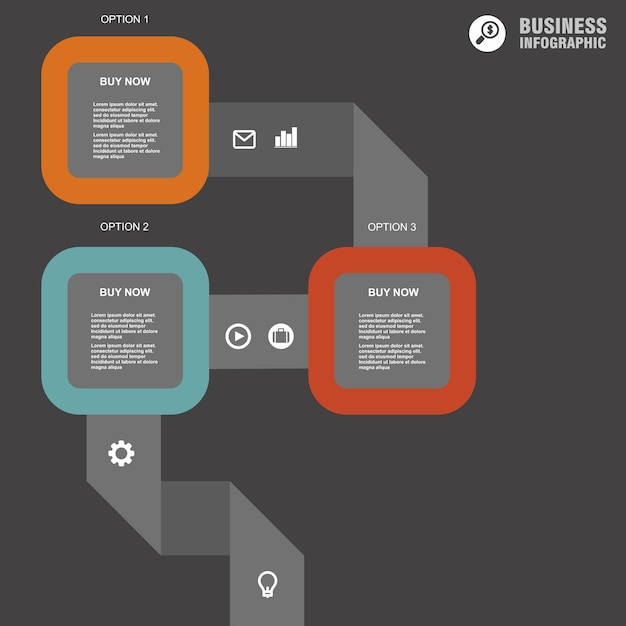 Conceptueel vectorontwerpsjabloon infographics element