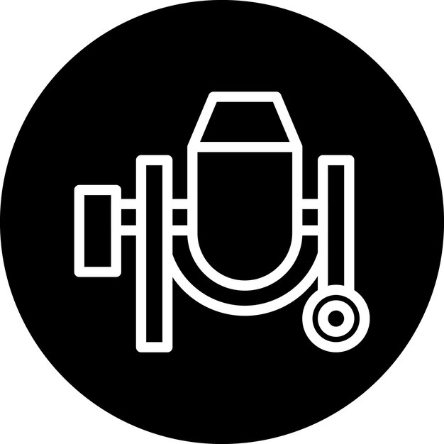 Concerete Mixer Icon Style