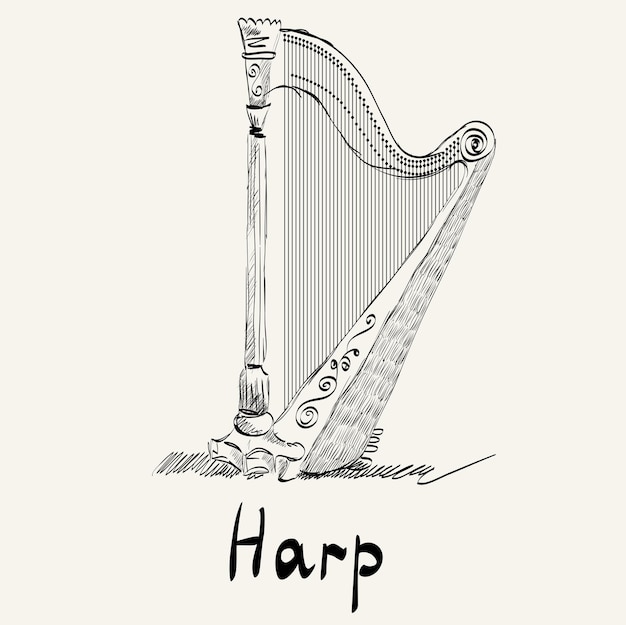 Concert harp