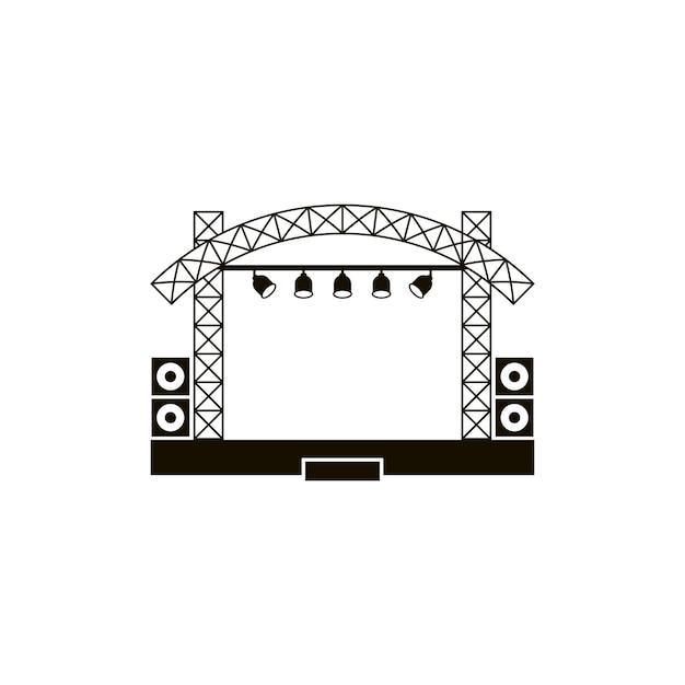Vector concert stage icon vector