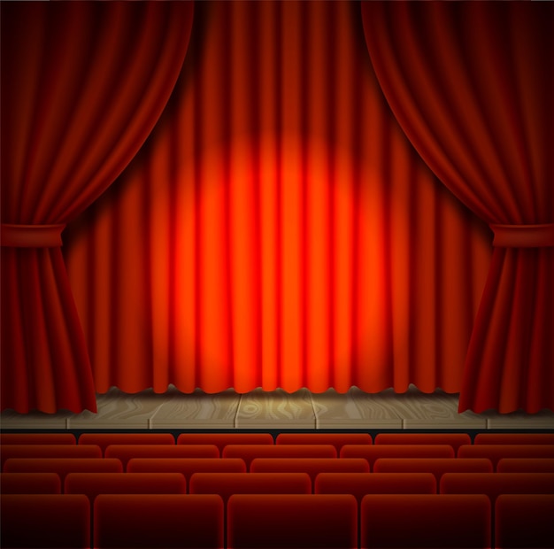 Concert stage vector realistic illustration