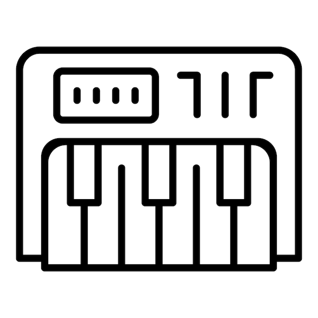 Concert synthesizer icon outline vector Dj piano Audio instrument