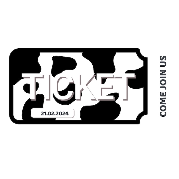 Vector concert ticket ticket design modern design ticket layout for printing