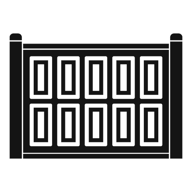 Vector concrete fence icon simple illustration of concrete fence vector icon for web