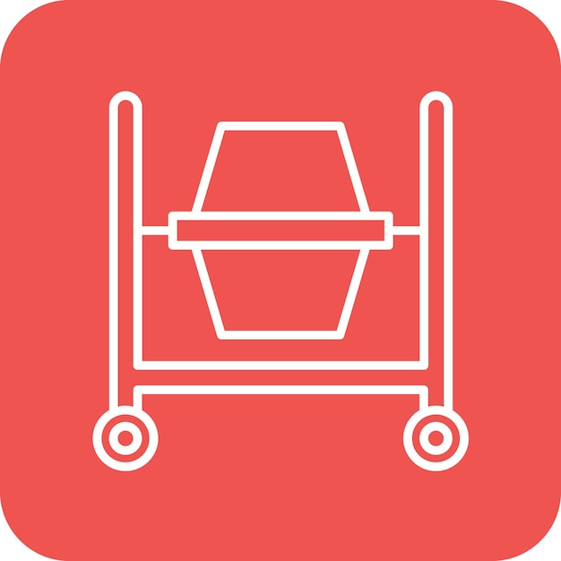 Concrete mixer icon vector image can be used for home improvements